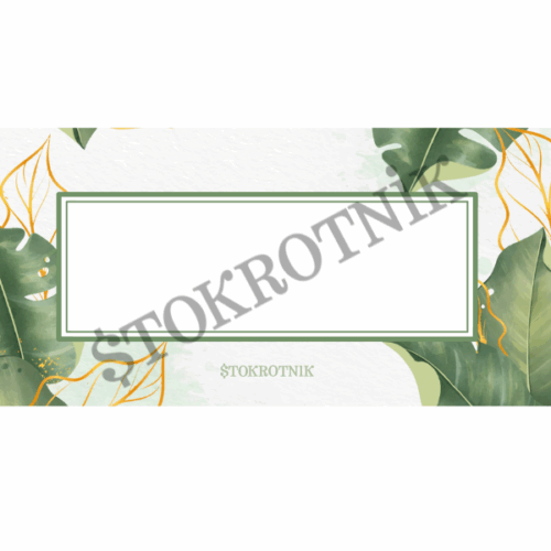 Piękne karty kategorii A6 ozdobione liśćmi oraz złotymi akcentami. Jednostronne do samodzielnego opisania.