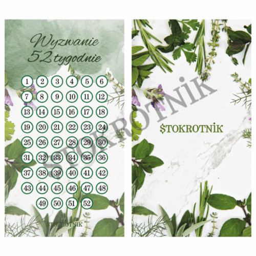 Wyzwanie 52 tygodnie foliowane