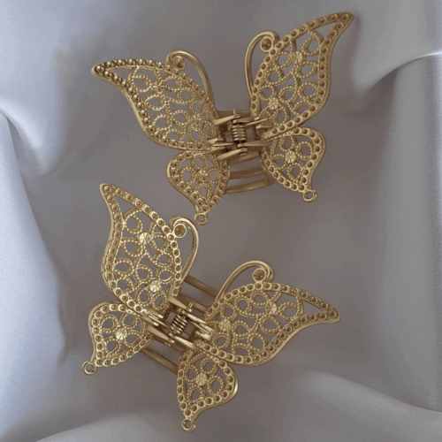 Klamra do włosów złoty motylek