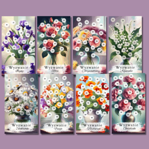 LIMITOWANE wyzwania kwiatowe - laminowane