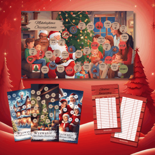 Zestaw Wyzwań Świątecznych + Gra "Mikołajkowe Oszczędzanie"