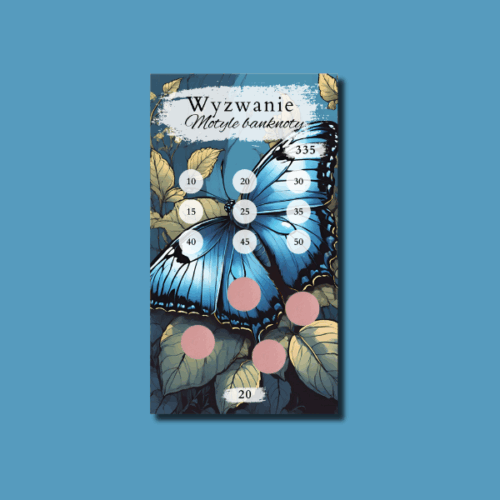 Wyzwania + zdrapki z motywem motyli - foliowane