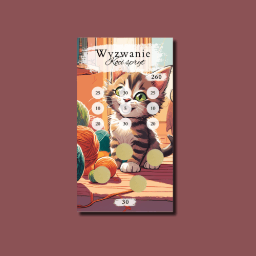 Wyzwania + zdrapki z motywem zwierząt domowych - foliowane