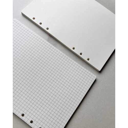 Arkusz kartek do segregatora A5 - w kratkę i gładki