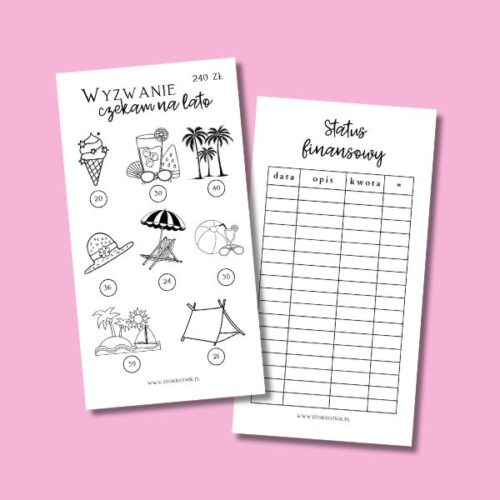 Wyzwanie czekam na lato 2 laminowane [Edycja minimalistyczna]