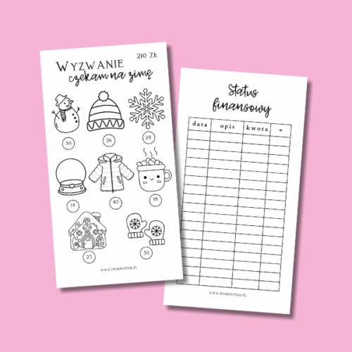 Wyzwanie czekam na zimę 2 laminowane [Edycja minimalistyczna]