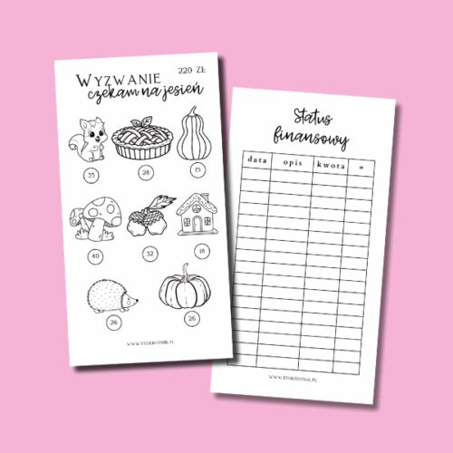 Wyzwanie czekam na jesień 2 laminowane [Edycja minimalistyczna]