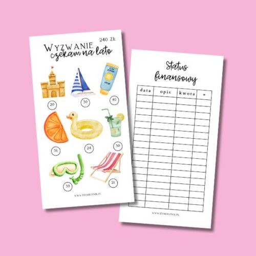 Wyzwanie czekam na lato laminowane [Edycja minimalistyczna]