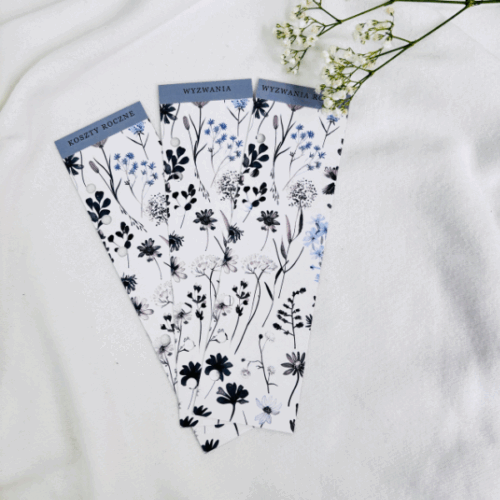Zakładki Czerń, Edycja Wildflowers (3 sztuki)