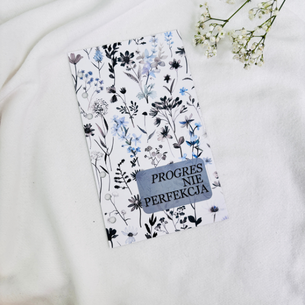 Okładki błyszczące a5 i a6 do segregatorów Czerń, Edycja Wildflowers