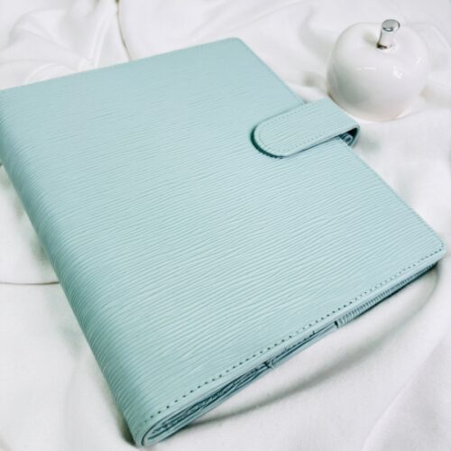 Segregator a5 Saffiano Premium - odcienie błękitu i zieleni