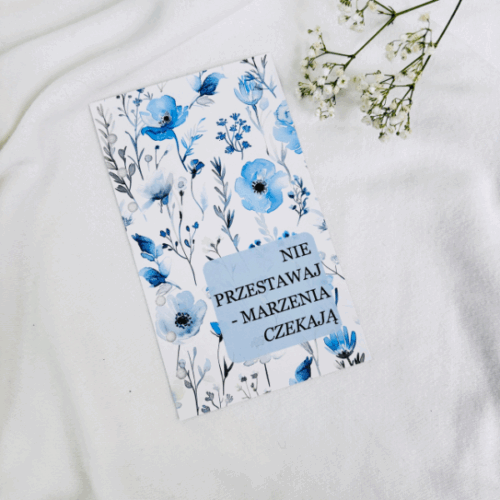 Okładki błyszczące a5 i a6 do segregatorów Błękit, Edycja Wildflowers