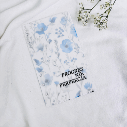 Okładki matowe a5 i a6 do segregatorów Błękit, Edycja Wildflowers