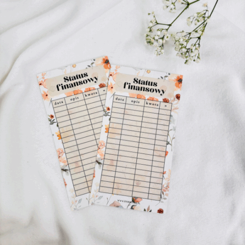 Statusy finansowe Beż, Edycja Wildflowers (zestaw 5 sztuk)