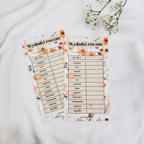 Wydatki roczne Beż, Edycja Wildflowers (zestaw 5 sztuk)