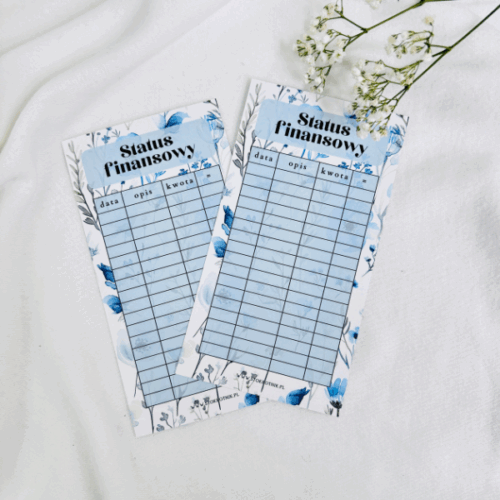 Statusy finansowe Błękit, Edycja Wildflowers (zestaw 5 sztuk)