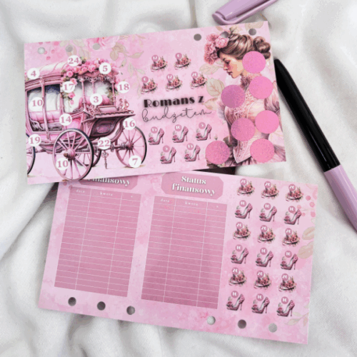 Romans z budżetem wpinane do a6 [Kolekcja Rozważna i Romantyczna]