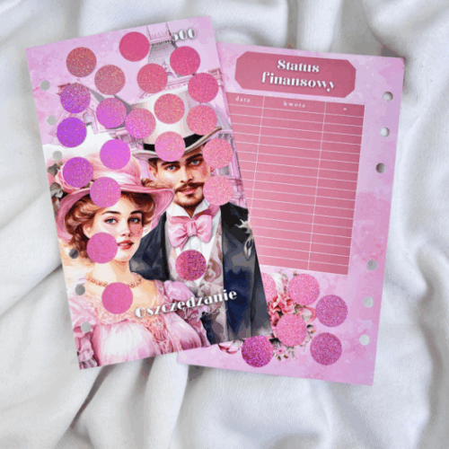 Zdrapka Oszczędzanie z miłością wpinana do a6 [Kolekcja Rozważna i Romantyczna]