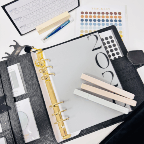 Zestaw do planowania premium czarny [Czas, by rozkwitnąć]