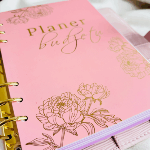 Planer budżetu wariant różowy, organizer finansowy niedatowany, wkład do segregatora