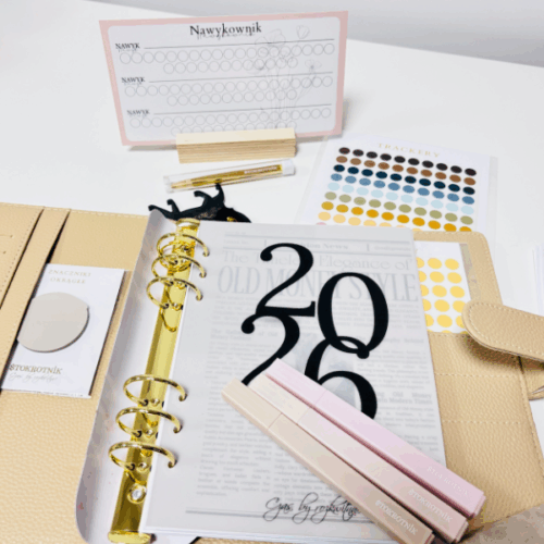 Zestaw do planowania premium beżowy [Czas, by rozkwitnąć]