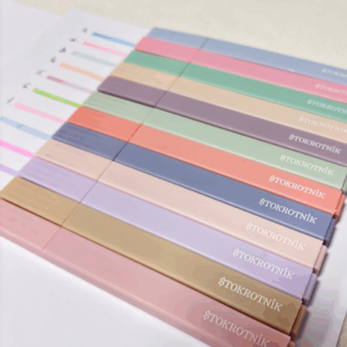 Kolorowe zakreślacze do planerów i nie tylko, różne kolory