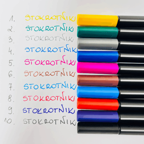 Cienkopisy różne kolory